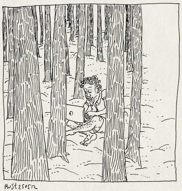 tekening 1827, alkmaar, bomen, bos, eind, het einde van het bos, laptop, macbook, rustig, werken