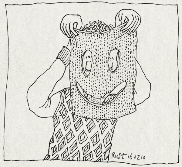 tekening 1006, cut, cutting, fwf, lachen, lap, laugh, mask, masker, snijden, snijwerkje