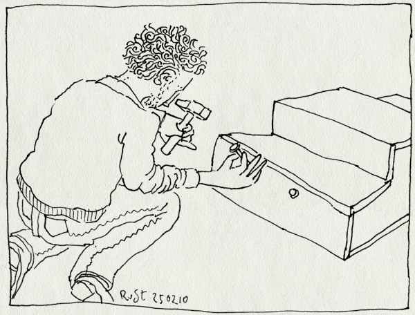 tekening 1015, 1, 2, 3, hamer, hammer, maken, nail, one, podium, spijker, three, two