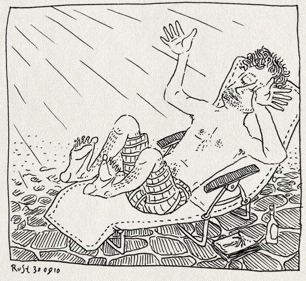 tekening 1232, 2010, alpujarra, black, bruin, bruinen, erinaldo, la cenicera, ligstoel, spain, spanje, vakantie, voeten, zon, zonnebrand, zonnestoel