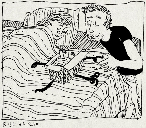 tekening 1298, bed, cadeautje, eveline, geboren, hoera, kim, mila, natha, nichtje, sinterklaas