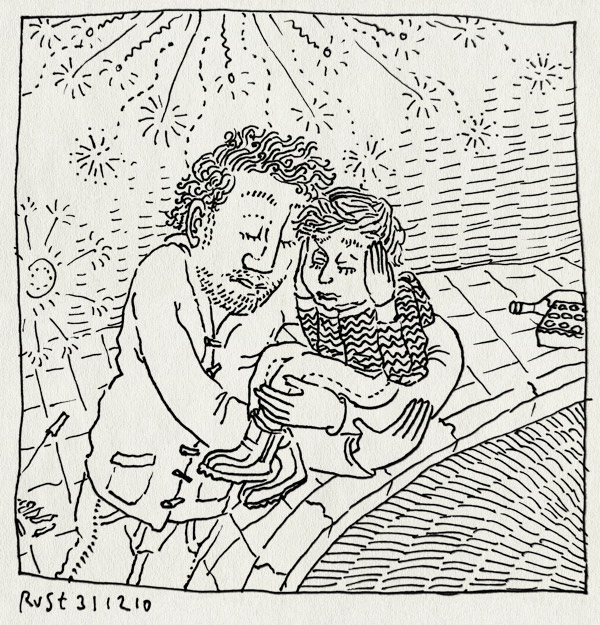 tekening 1323, 2011, bang, eng, feest, firewordks, maasstraat, midas, nieuwjaarsdag, oudejaarsavonbd, oudennieuw, straat, viirwerk