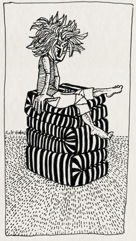 tekening 14, matras, matrassen, stapel, vormen