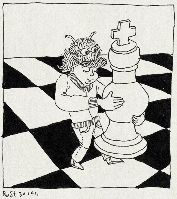 tekening 1442, koning, koninginnedag, midas, schaak, schaken