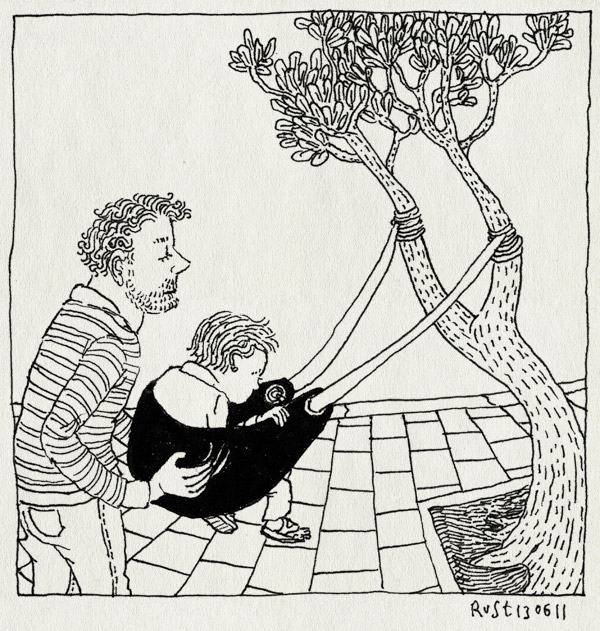 tekening 1486, boom, katapult, midas, plein, speelplein, speeltuin, Y