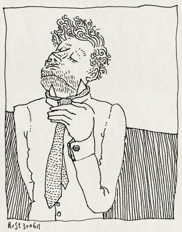 tekening 1503, blouse, feest, recensiekoning, strak, stropdas, verjaardag