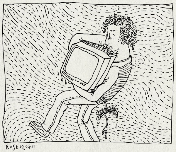 tekening 1515, barbara, bedankt, fashiontweet, leuk, midas, regen, snoer, stekker, televisie