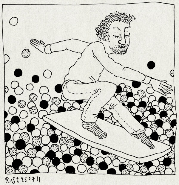 tekening 1528, ballen, ballenbak, ballorig, surfen