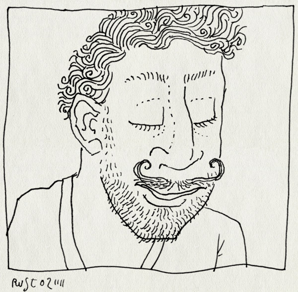 tekening 1623, baard, dali, puntsnor, snor, snorretje