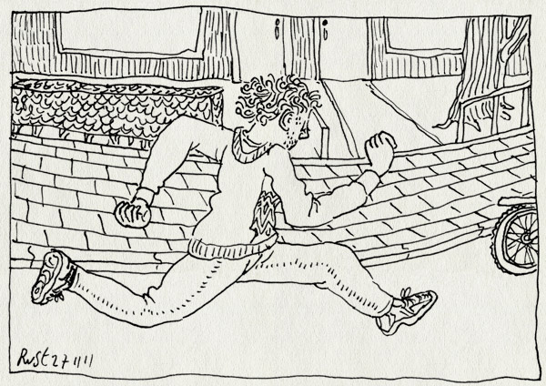 tekening 1648, fietsen, heerhugowaard, leren, midas, rennen, straat