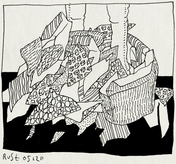 tekening 1656, benen, berg, pakpapier, sinterklaas, snippers, uitgepakt, voeten