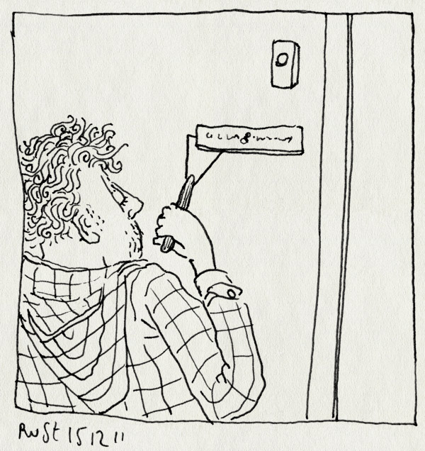 tekening 1666, buren, hesseling, kiek martijn, maasstraat, naamplaatje, trouwen