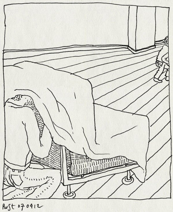 tekening 1779, alwine, kleed, midas, sofa, verstoppen, verstoppertje