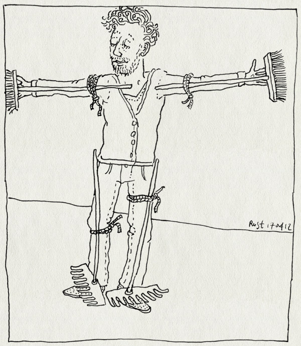 tekening 1789, app, bezems, harken, harkenpoppetje, ipad, paper, stickfigure, tekening