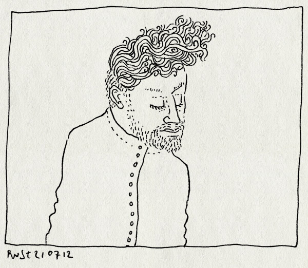 tekening 1884, haar, kapper, kort, krullen, kuif, rockabilly