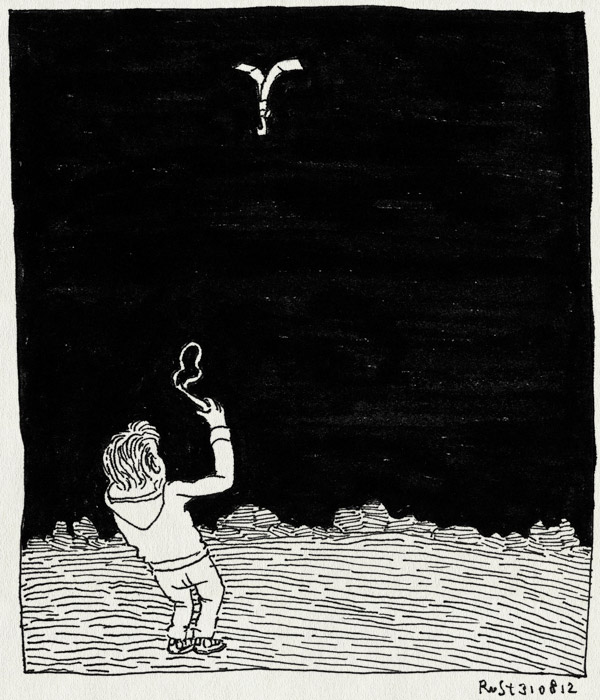 tekening 1925, katapult, lampje, midas, mooistedaguitmnleven, nacht, schieten, texel, vakantie2012, veld