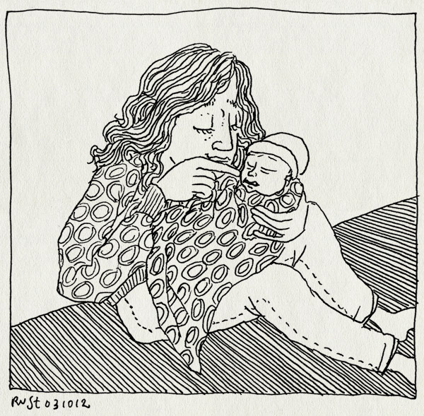 tekening 1958, baby, eveline, geboren, lena, lief, martine, mila, nathan, newborn, nichtje