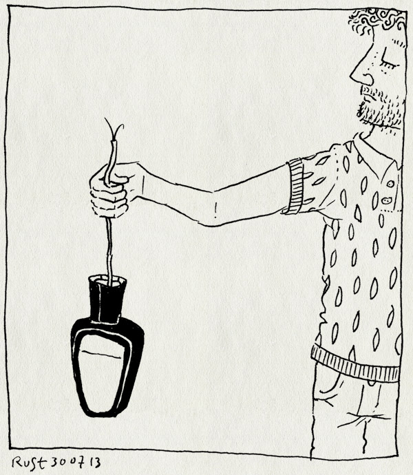 tekening 2258, afscheid, auto, gebroken, saab, treurig, ture, verkopen, zijspiegel