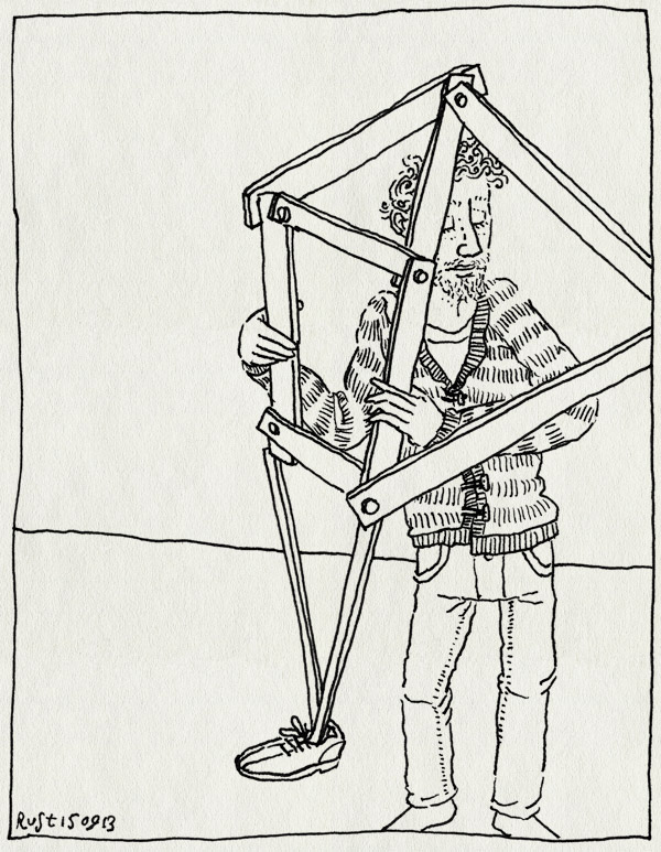 tekening 2305, been, evolutie, hout, maten, theo janssen