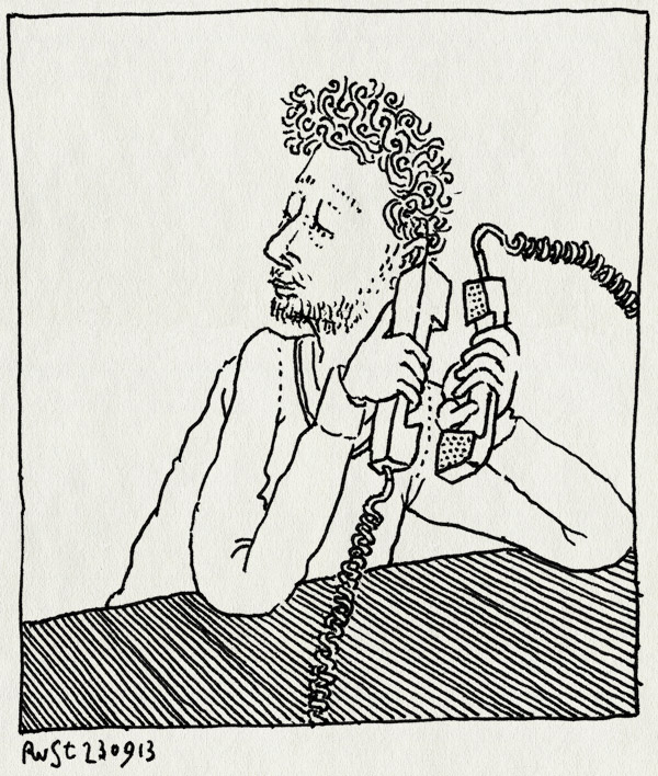 tekening 2313, blabla, conference call, telefoneren, werk