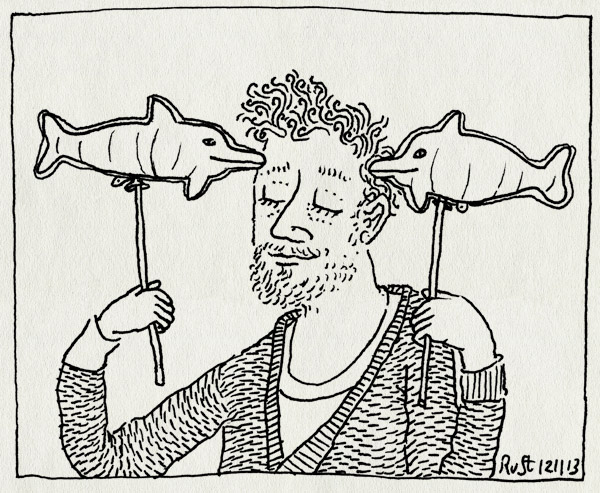 tekening 2363, alwine, ballonnen, dolfijn, dolfijnen, midas, nederland, schiphol, terug