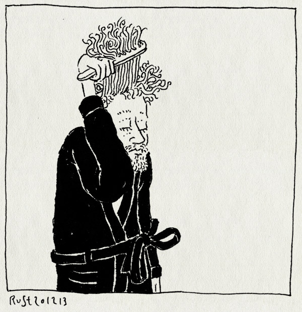 tekening 2401, haar, kammen, lang