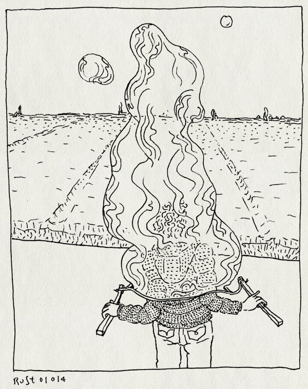 tekening 2413, bellenblaas, gevangen, groningen, megabellen, nieuwjaarsbellen, nieuwjaarsdag, uitzicht, westeremden