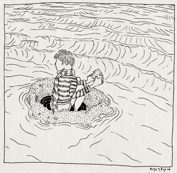 tekening 2683, bakkum, branding, castricum, dam, fort, gevecht, herfst, herfstavond, scheppen, strand, water, zand, zee