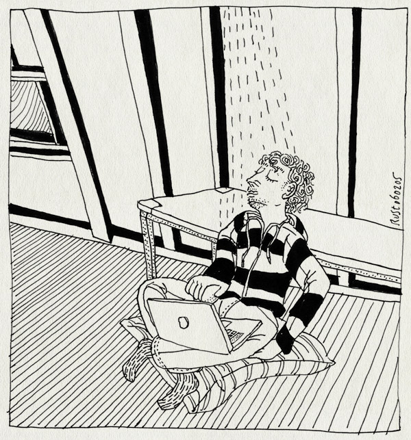 tekening 470, daklicht licht zonlicht straal powebool ray beam nh49