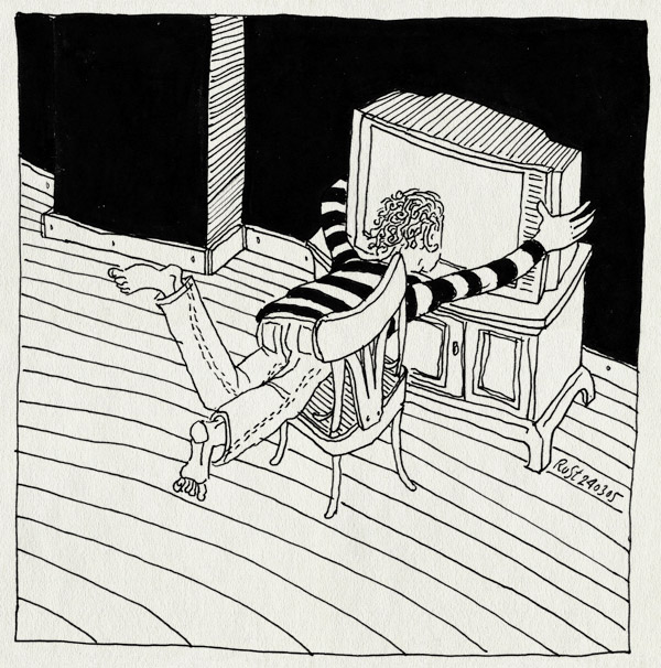 tekening 480, televisie tv televistion chair maasstraat