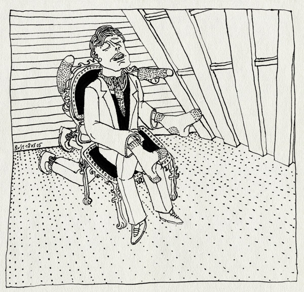 tekening 495, robert bla bla sokken blaten blaataap nh49