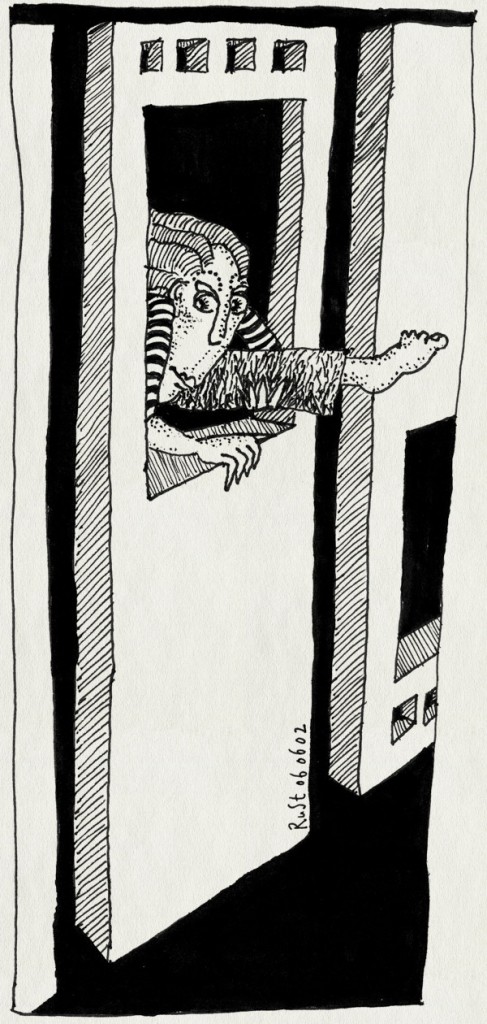 tekening 5, abstract, doorheen, raam, stiekem, vormen