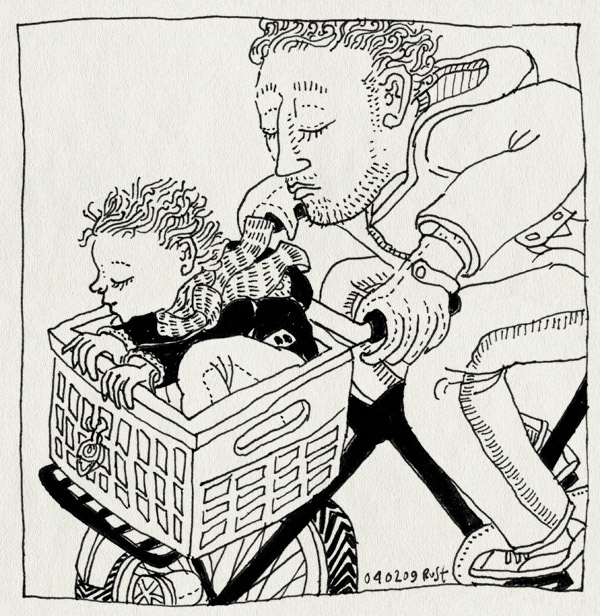 tekening 629, bike, fiets, hard, kratje, midas, rijden, wind