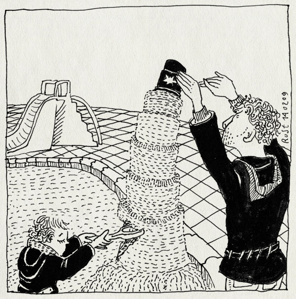 tekening 639, building, decontructivism, midas, playground, sand, speeltuin, zandbak, zandkasteel