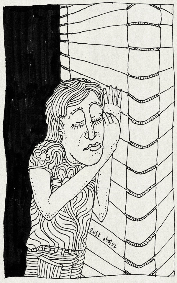 tekening 67, afluisteren, hoekje, luisteren