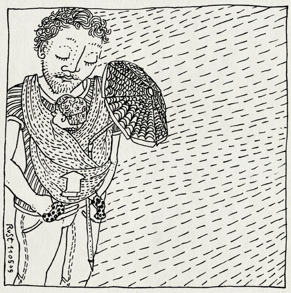 tekening 725, alwine, draagzak, dragen, parasol, sun, sunbeam, zon