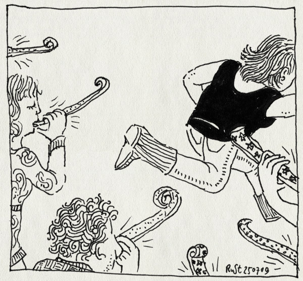 tekening 800, antiroos, birthday, hilversumclan, jarig, parade, rennen, roltoeter, roosmarijn, run, toeter, utrecht, verjaardag, zingen