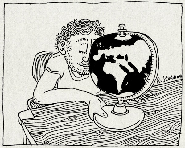 tekening 902, burorust, fair wear foundation, fairwear, fwf, globe, nh49, wereldbol, werk, world