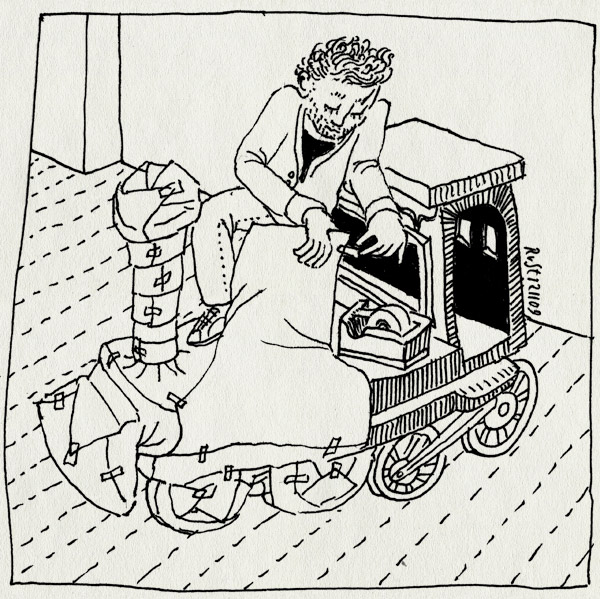 tekening 910, arend, cadeau, inpakken, jarig, locomotief, midas, present, spoorwegmuseum, steam engine, stoomlocomotief, thomas, train, trein, voorbereiding, wrap