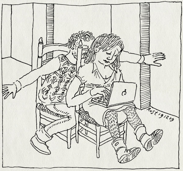 tekening 947, bowken, chairs, keulen, köln, mac, stoelen, vliegen, weekendje weg