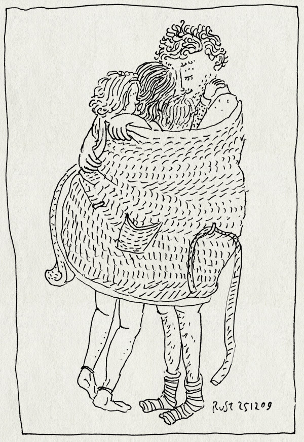 tekening 953, alwine, badjas, fijn, grouphig, kerstmis, knuffel, liefde, martine, midas