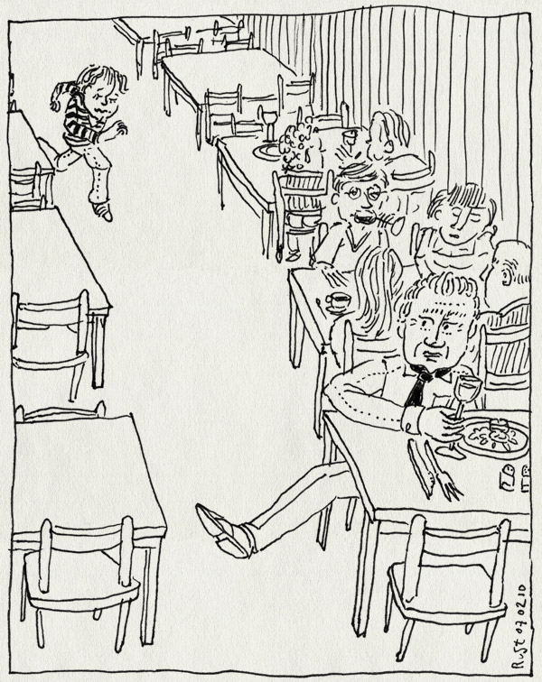 tekening 997, grens, janine, kind, kinderhater, klootzak, man, midas, plancius, pootje haken, probleem, rennen, restaurant, tolerantie