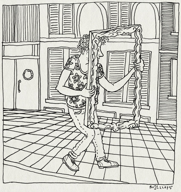 tekening 2980, amsterdam, lijst, rembrandt, rembrandthuis, schilderij, wandeling, werk