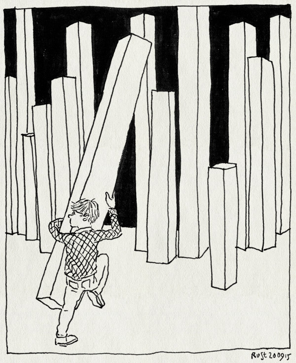 tekening 3040, afbouwen, decor, gebouwen, hulp, midas, pilaren, zml, zondag met lubach