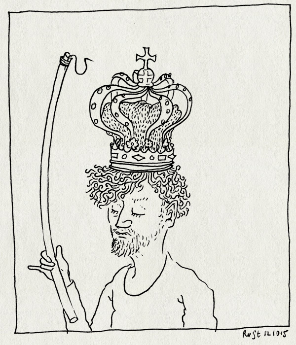 tekening 3062, haak, koning, kroon, paleis, vissen